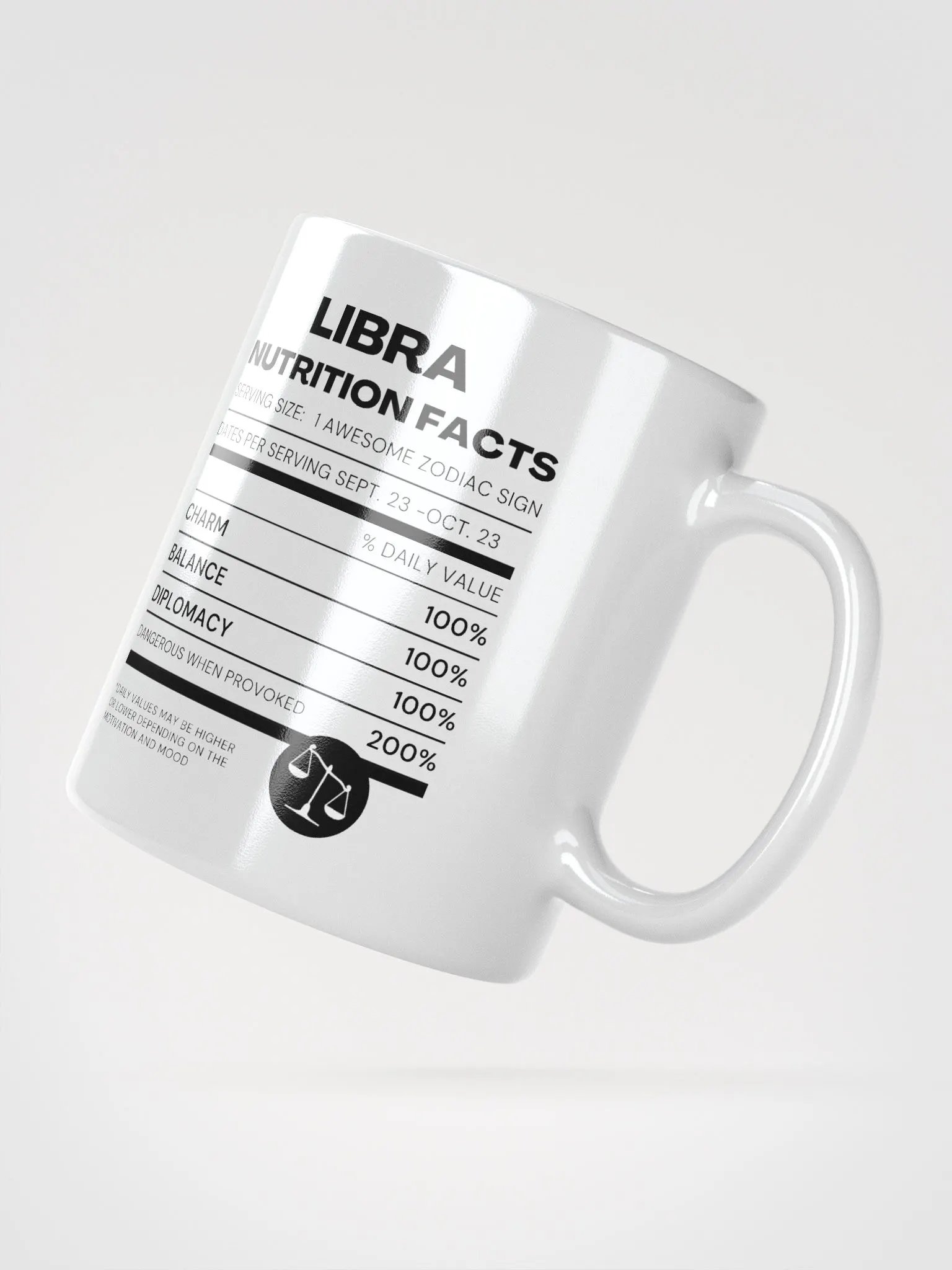 Libra Nutrition Facts Mug product image (3)