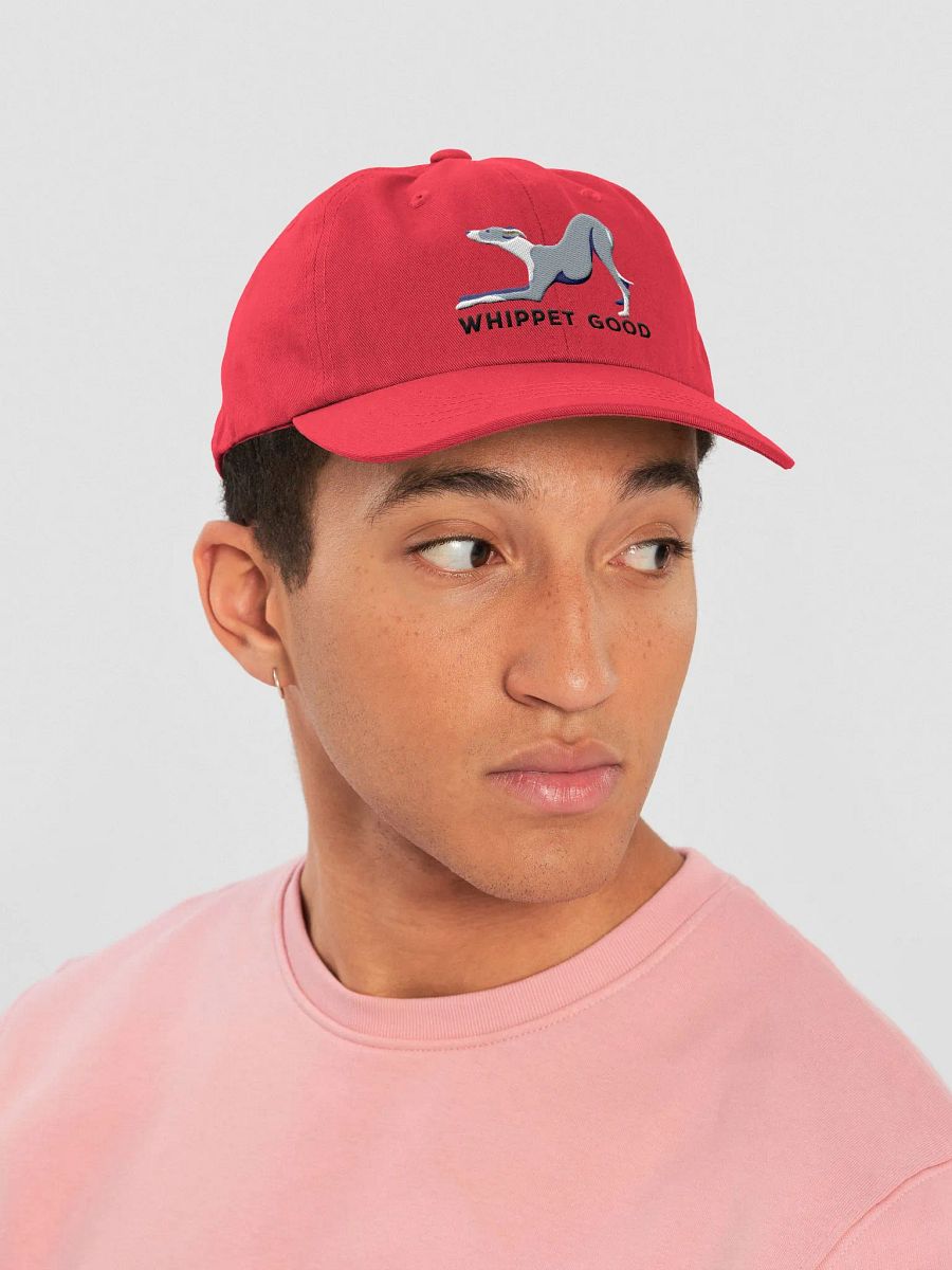 Whippet Good Classic Dad Hat(Embroidered) of a Whippet(Blue & White) product image (3)