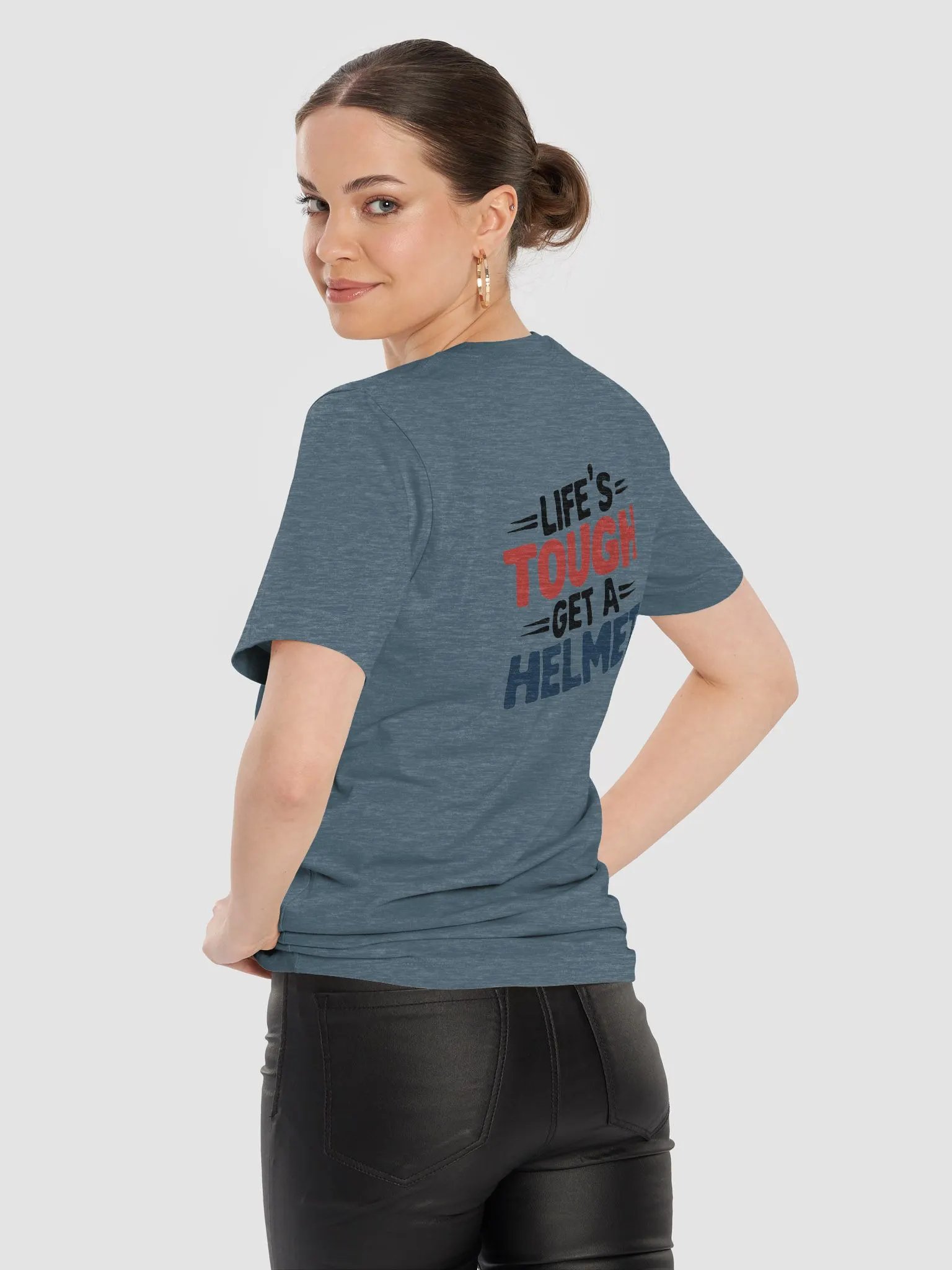 Life’s Tough Get a Helmet T shirt – Humor and Motivation in One product image (9)
