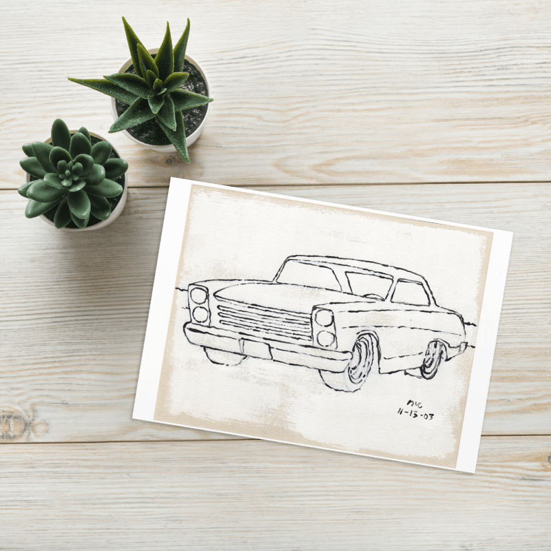 White Car #2 2003 Greeting Card product image (5)