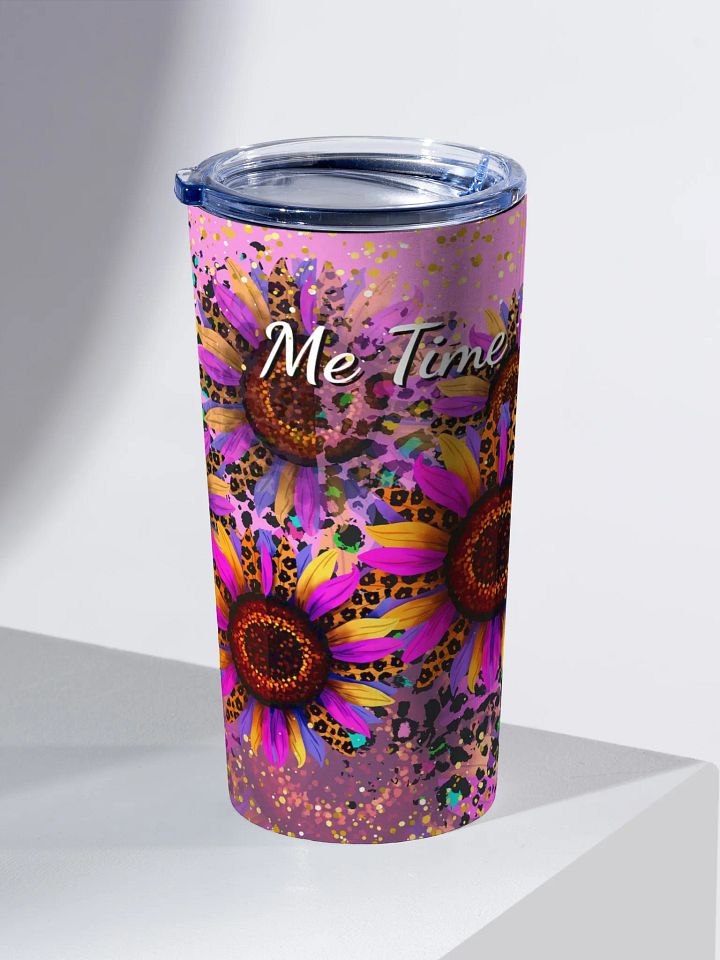 Sunflower leopard print Me Time Tumbler gift for lady friends sisters daughters product image (2)