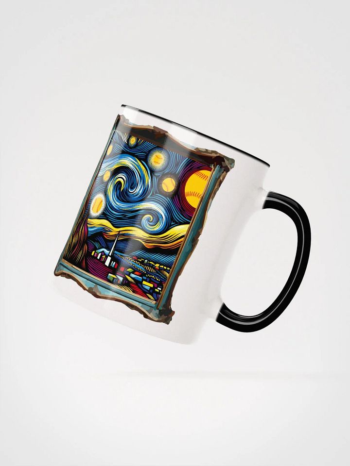 A Softball Starry Night Van Gogh Ceramic Mug product image (10)