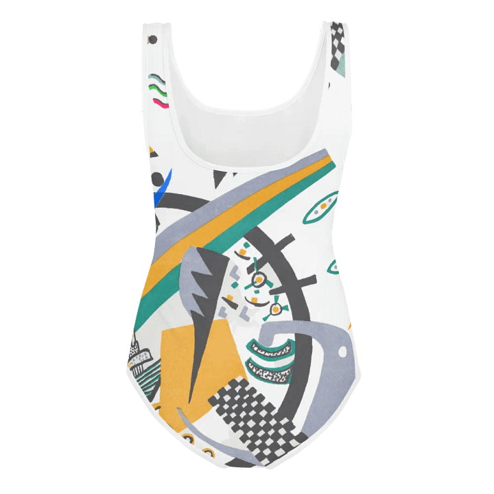 Abstract Lithographic Pattern Design Youth One Piece Swimsuit - V4 product image (2)