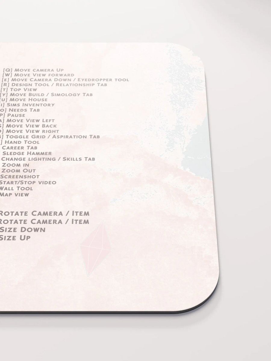 Pink Cloud Sims Hotkeys Mousepad product image (4)