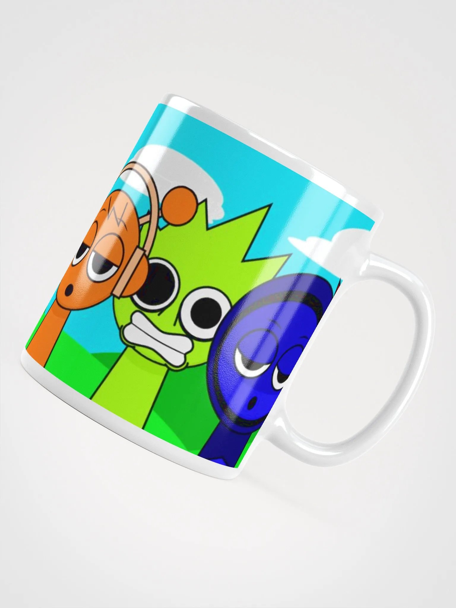 White Glossy Mug Sprunki series product image (15)