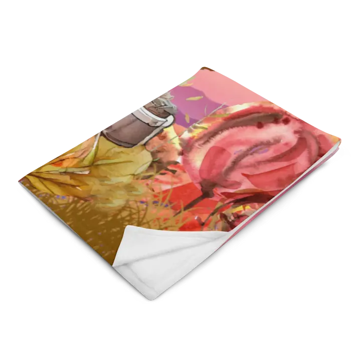 Camping Bear Throw Blanket | Cozy Jungle Campfire Scene | 2 Size Options product image (2)