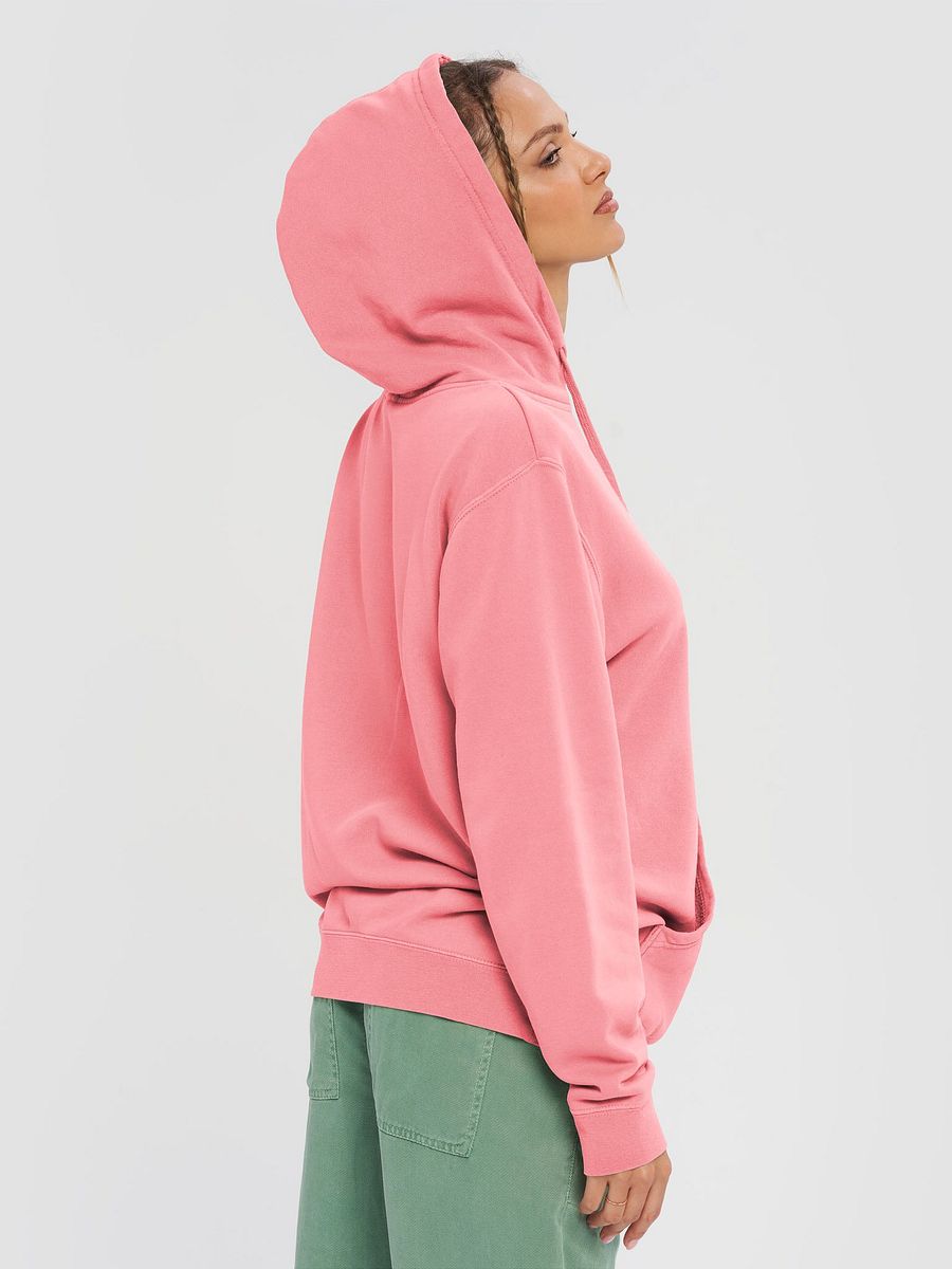 hyperverbal (comic sans with pink stars) printed pigment dyed hoodie product image (5)