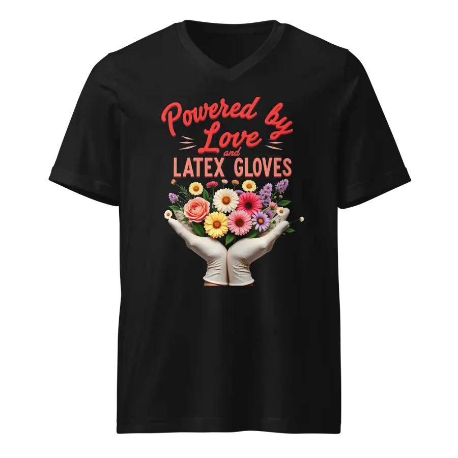 Love and Latex Floral V-Neck Tee product image (1)