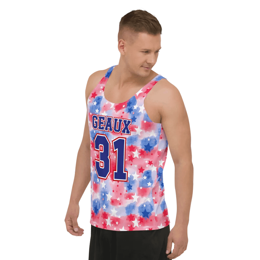 RWB All Over Print Men's Tank Top - Geaux 31 product image (9)