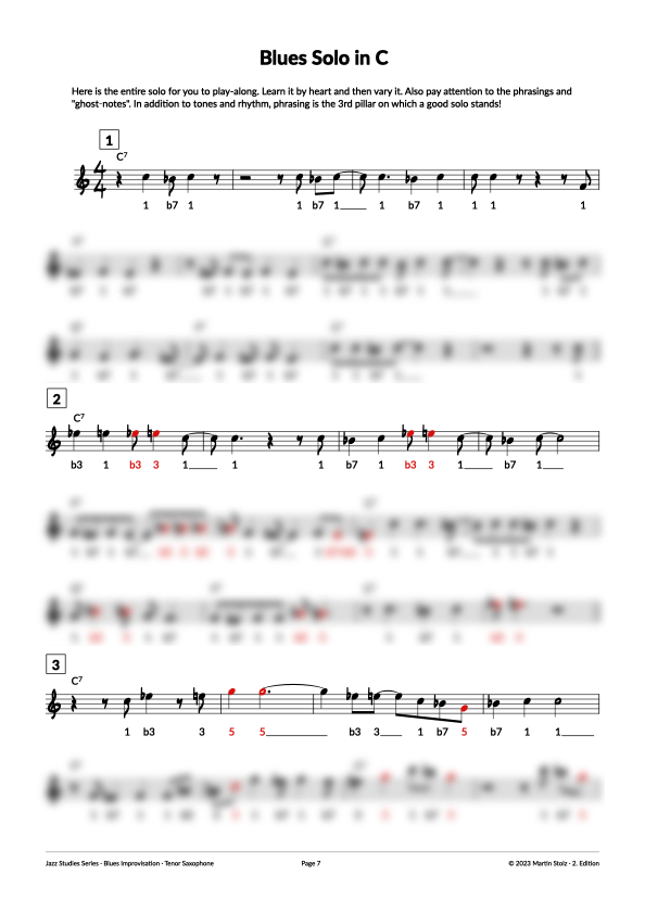 7 Steps to the perfect Blues-Solo - Tenor Saxophone product image (7)