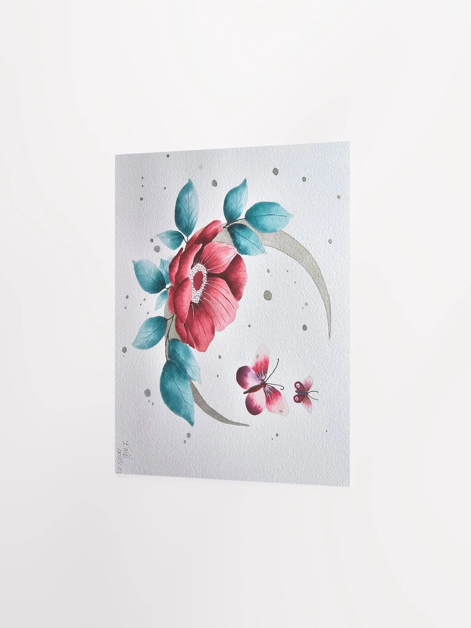 Moonflower with butterflies - print product image (2)