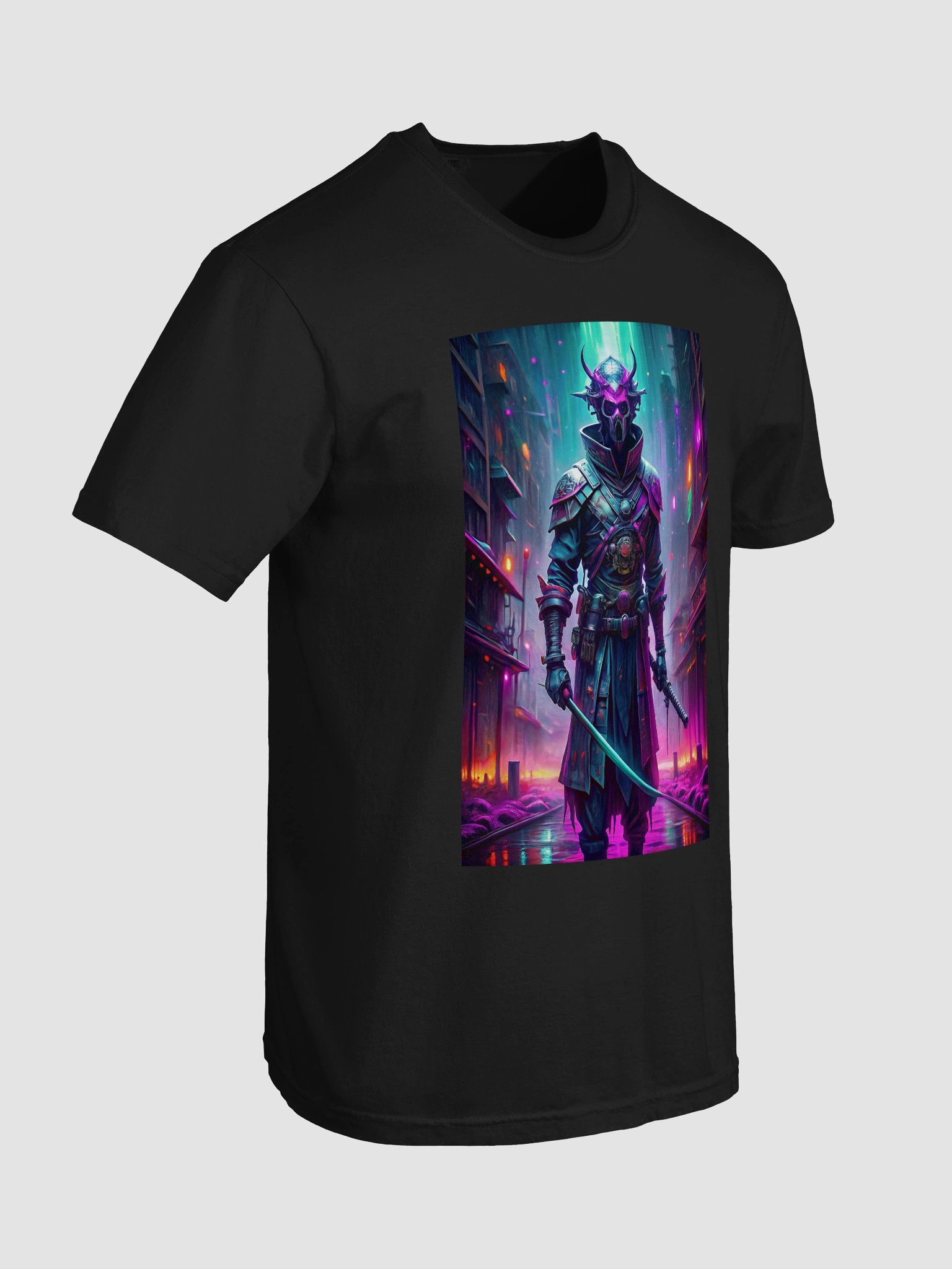 Neon Shogun – Cyberpunk Ronin T-Shirt product image (106)