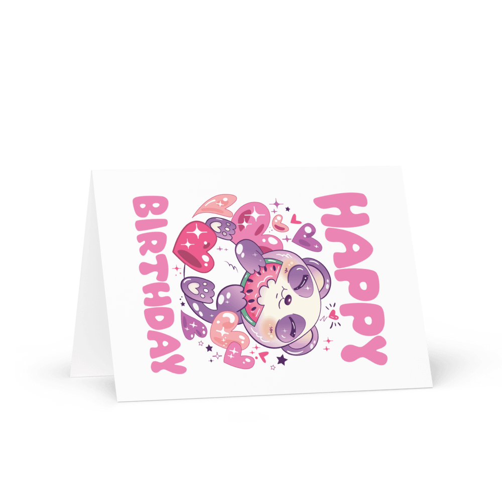 Happy Birthday (Panda Love) Birthday Card 5" x 7" product image (1)