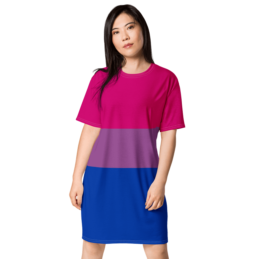 Bisexual Pride Flag T-shirt Dress product image (1)