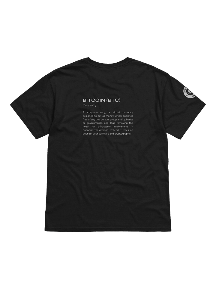 Black Bitcoin Description T-Shirt product image (2)