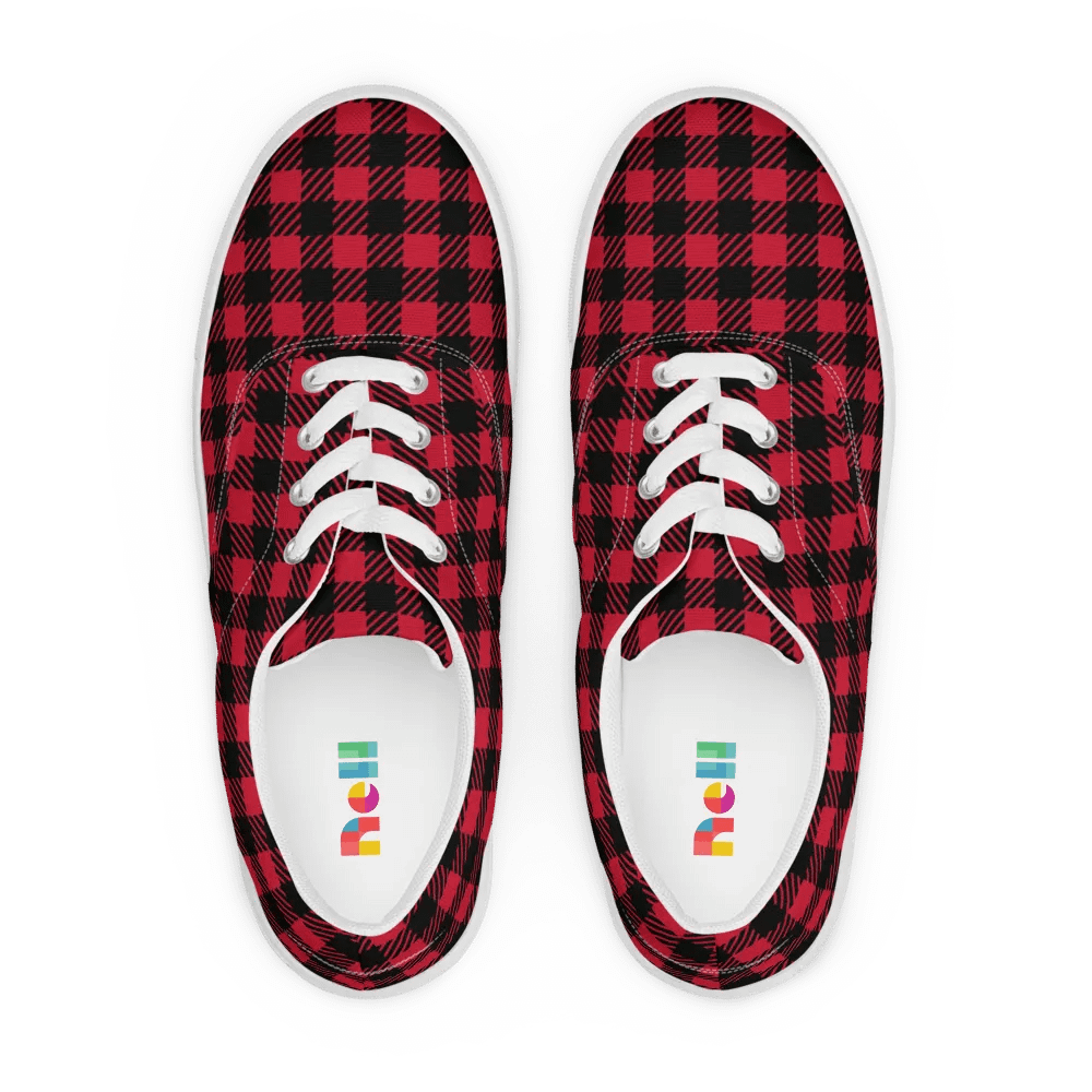 Bold Buffalo Plaid Women's Canvas Shoes product image (1)