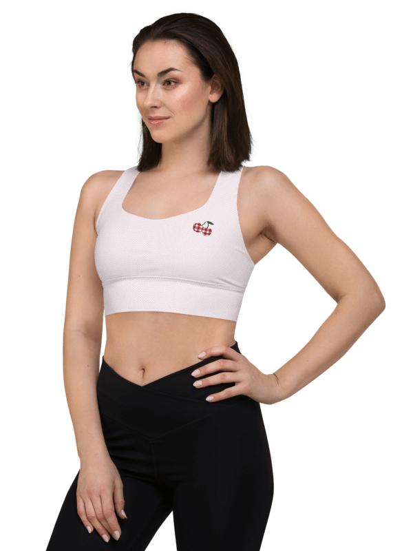 Gingham Cherry Sports Bra With Pink Polka Dots product image (2)