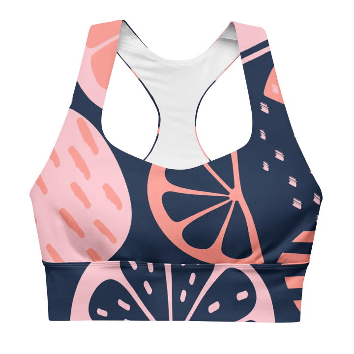 Pink Citrus Slice All-Over Sports Bra product image (2)