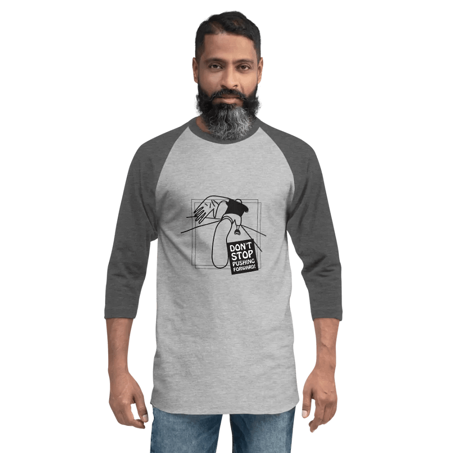 American Style College Raglan Tee - Heather Grey/Heather Charcoal product image (2)