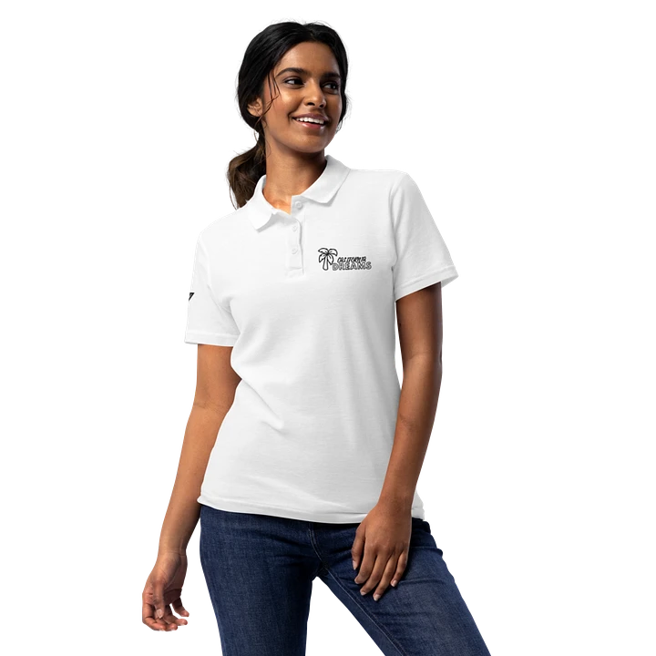California Dreams Palm Tree Women Polo T-Shirt - White product image (1)