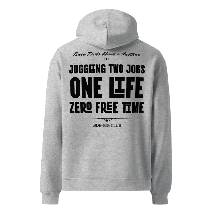 Three Facts About a Hustler Oversized Hoodie - Streetwear Edition in Vivid Black product image (1)