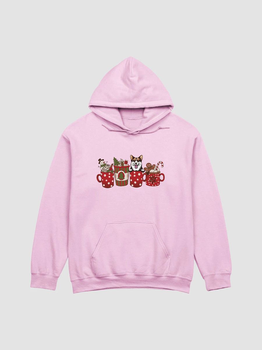 Cute Welsh Corgi(Sable) in a Christmas Cup Hooded Sweatshirt | Funny Christmas Pup in a Cup product image (9)