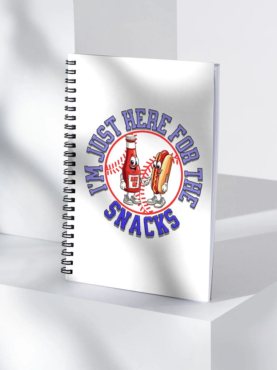 Im Just Here For The Snacks Baseball Sneaky Spiral Notebook product image (1)