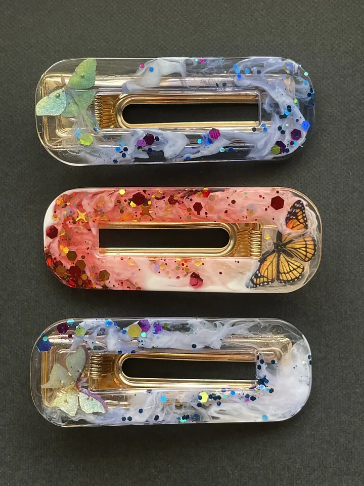 Oval-Shaped Resin Hair Clips product image (6)