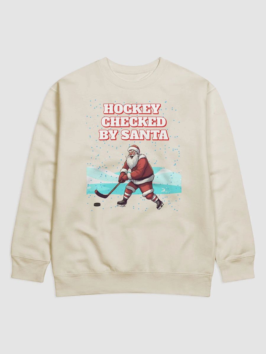 Hockey Checked By Santa Christmas Sweatshirt product image (3)
