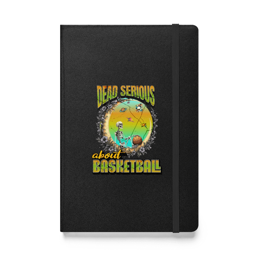 Dead Serious About Basketball Skeleton Cosmic Hardcover Notebook product image (1)