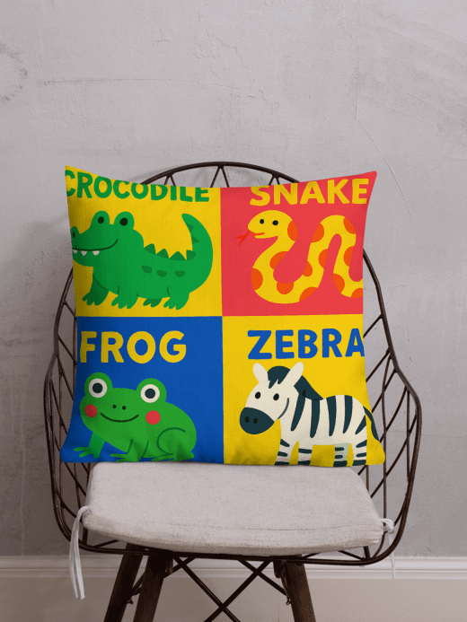 Cartoon Animal All-Over Print Pillow product image (1)