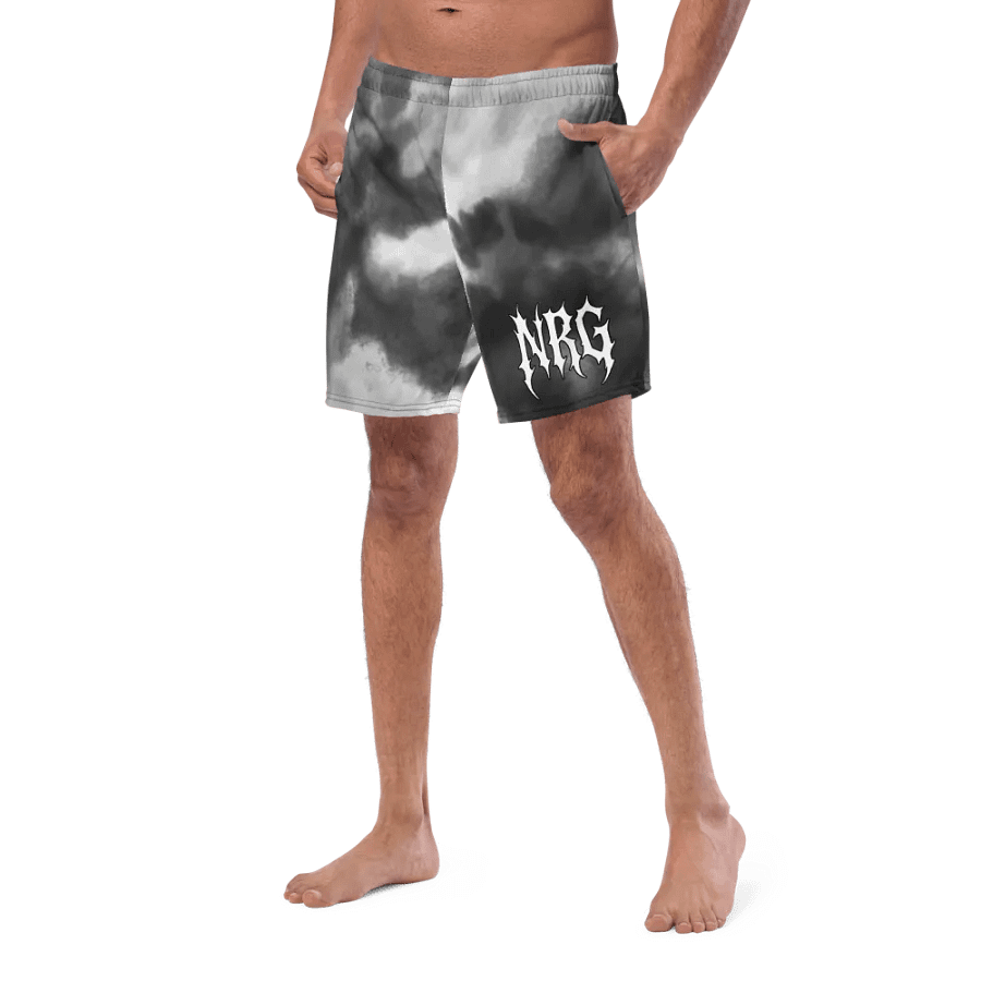 NRG Grunge Logo Swim Trunks (Smoke) product image (2)