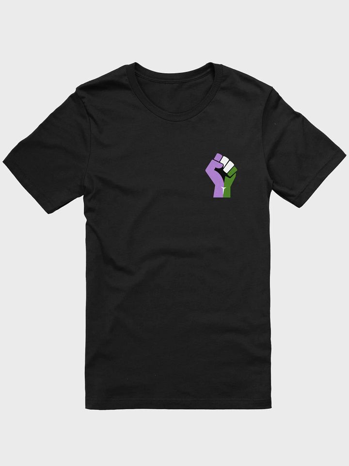 raised genderqueer fist t-shirt product image (1)