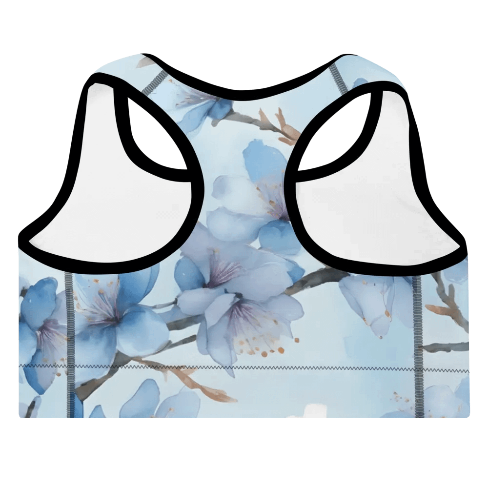 Tranquil Blue Blossoms Padded Sports Bra product image (2)
