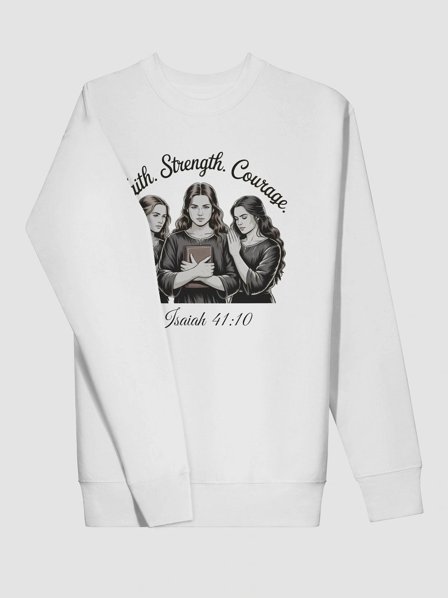 Faith Strength Courage Christian Women's Heritage Sweatshirt product image (3)