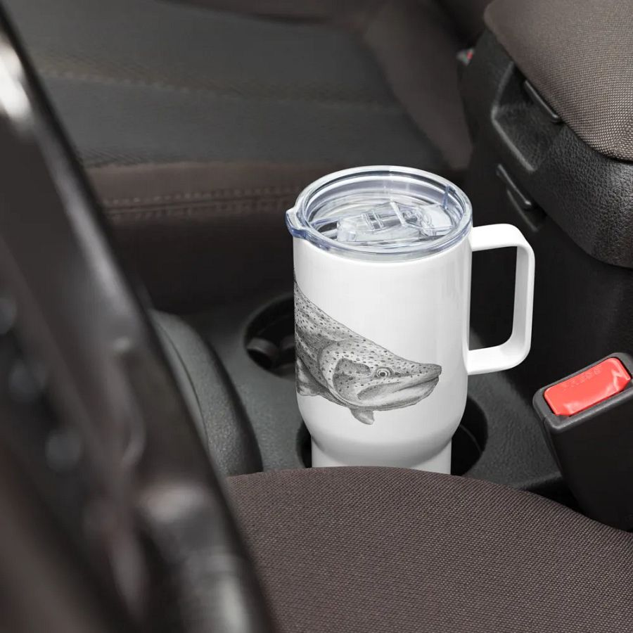 Trout Drawing Travel Cup product image (7)