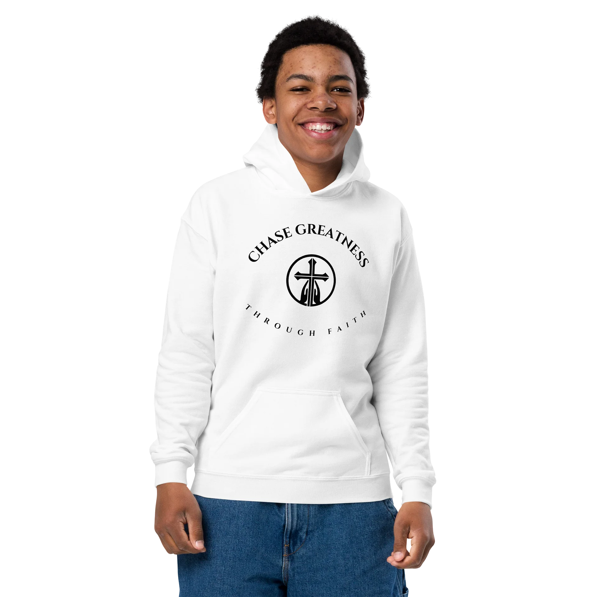 CG Faith White Kids Hoodie product image (2)