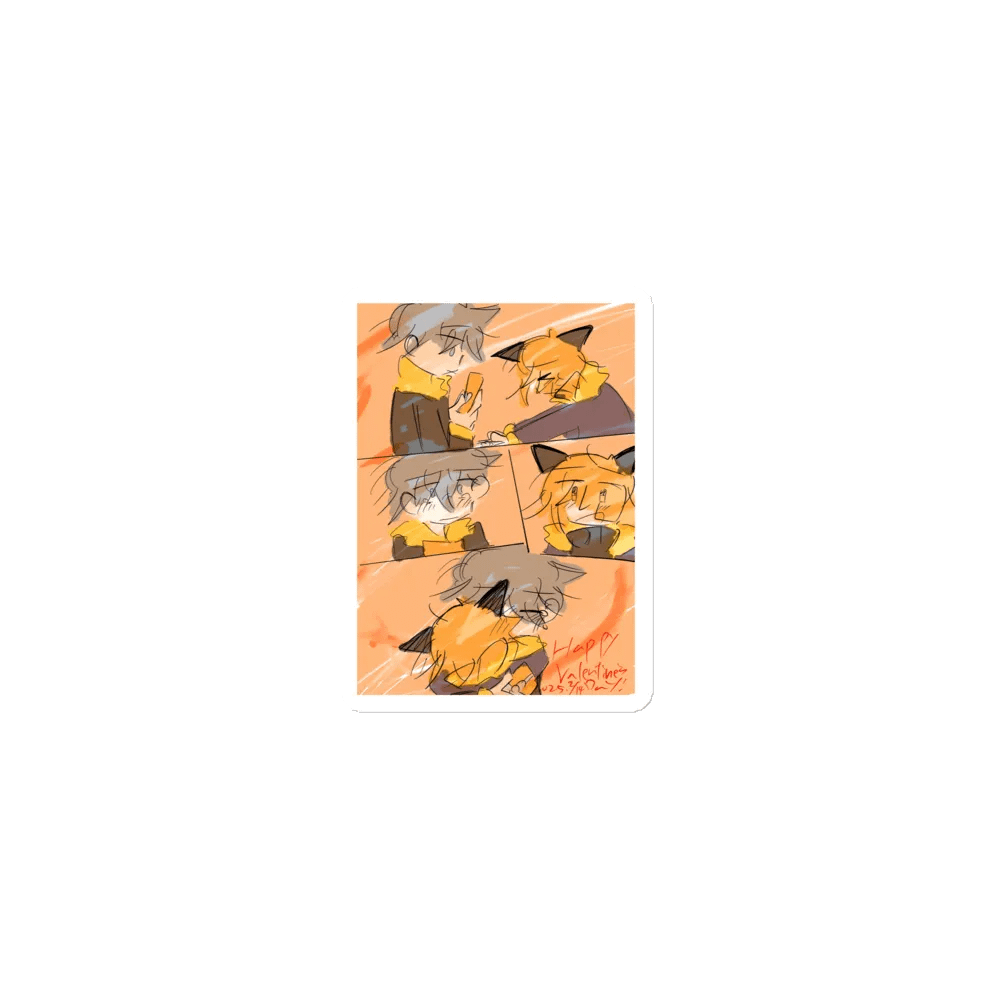 Ray and the fox Valentine's day magnet product image (1)