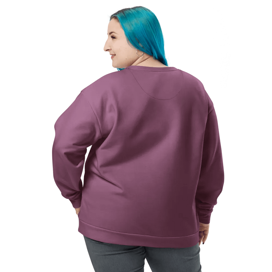 Plain Dark Lilac Purple Soft Summer Unisex Recycled Polyester Heavyweight Premium Sweatshirt by Treasure Pie product image (12)