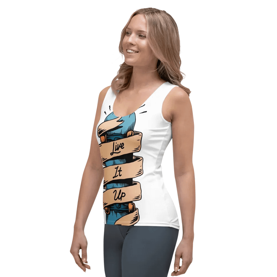 Vibrant 'Live It Up' Skateboard Women's Tank Top product image (3)