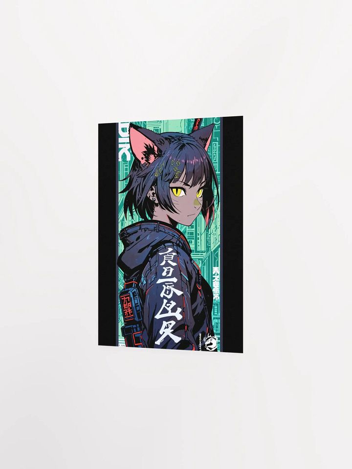 Neon Neko Cyberpunk Poster product image (2)