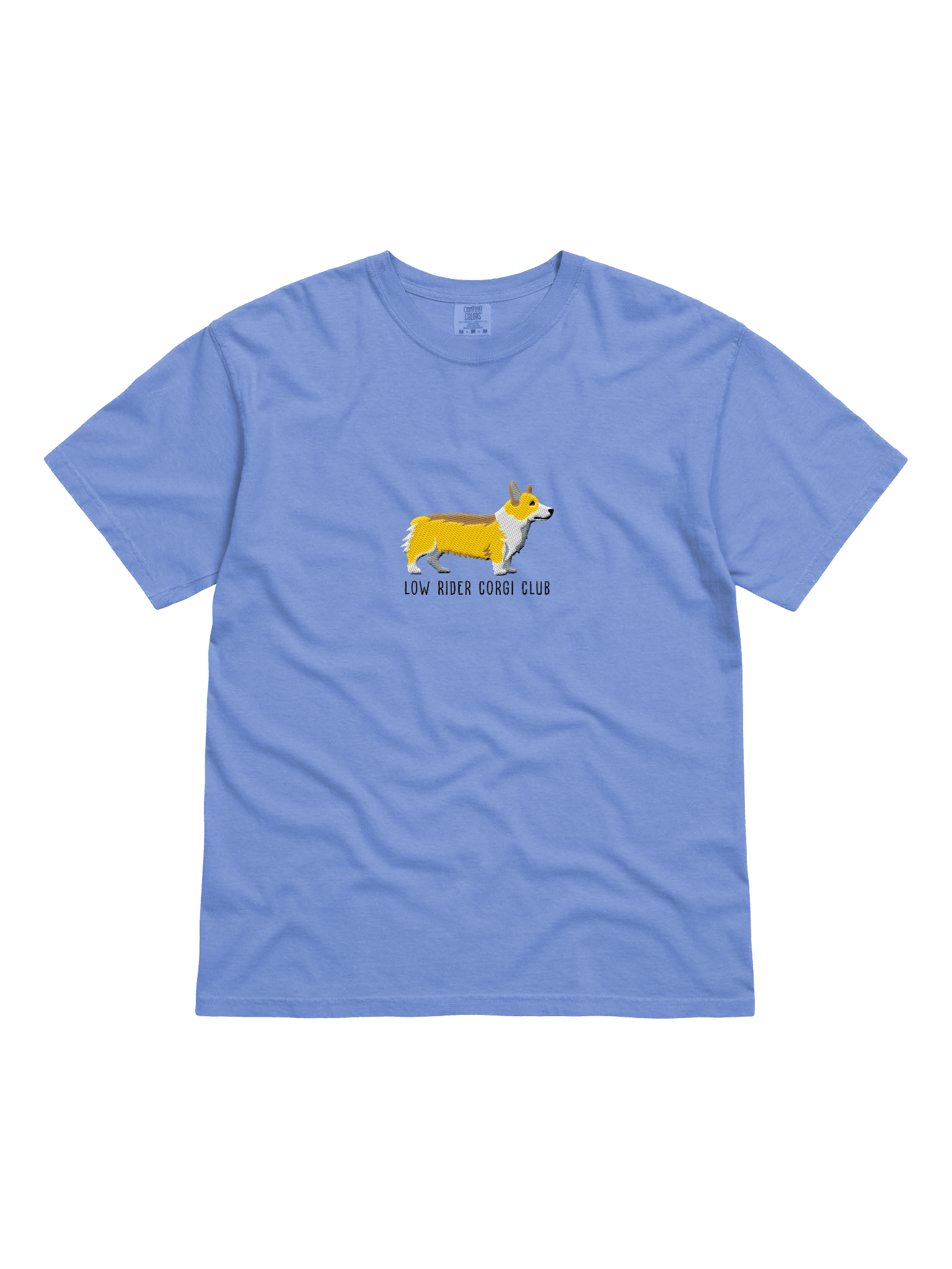 Low Rider Corgi Club T-Shirt(Embroidered) of a Pembroke Welsh Corgi(Lemon) product image (4)