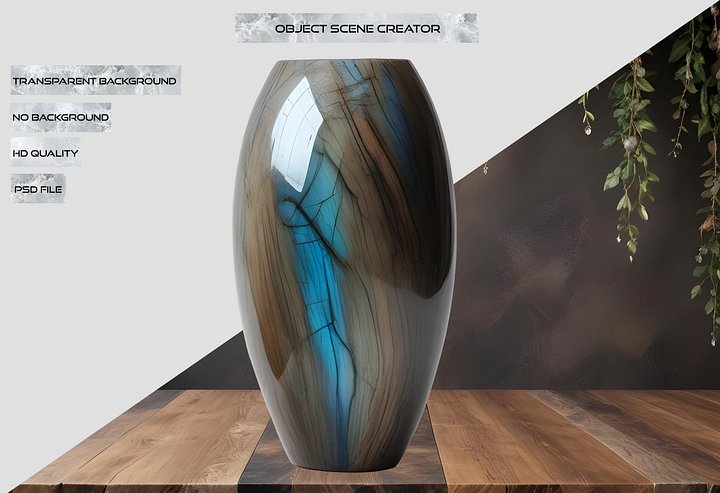 Celestial Grace – Natural Elegance Vase PNG product image (2)
