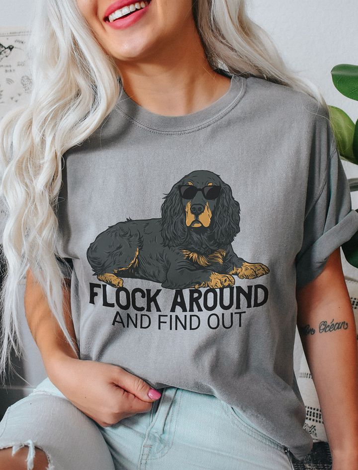 Flock Around and Find Out T-Shirt of a Cocker Spaniel(Black and Tan) | Funny T-Shirt for Hunting Dog Paw-rents product image (20)