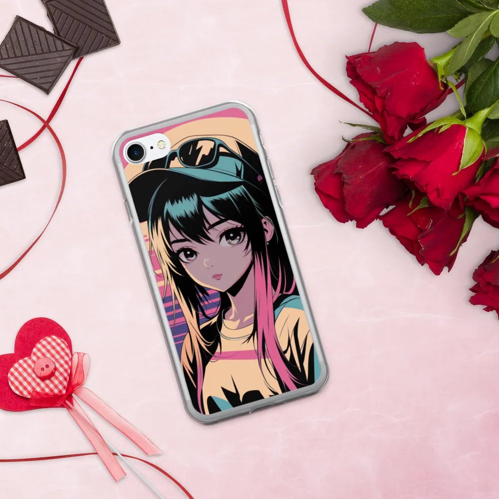 Anime Girl Rainbow hair Iphone Cover product image (9)