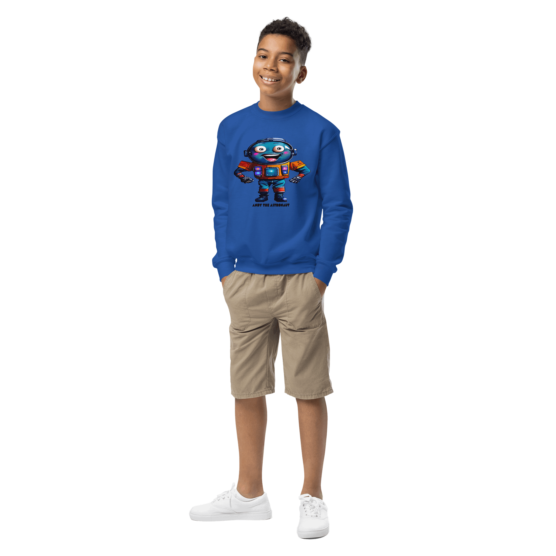 Andy The Astronaut Gildan Youth Crew Neck Sweatshirt product image (1)