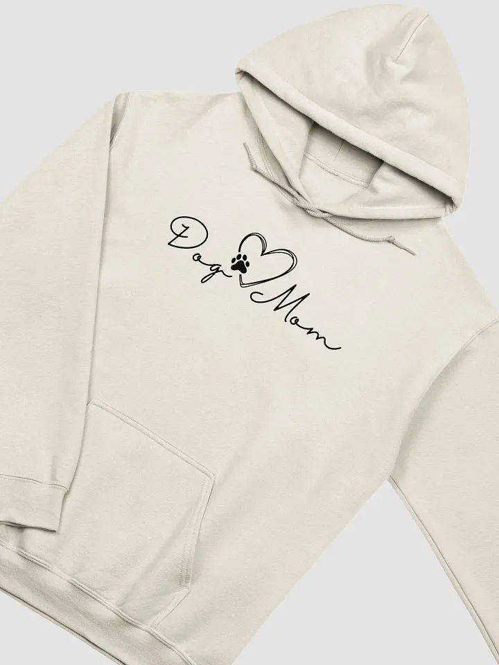Dog Mom Simple Cursive Design with Heart and Paw Hoodie product image (7)