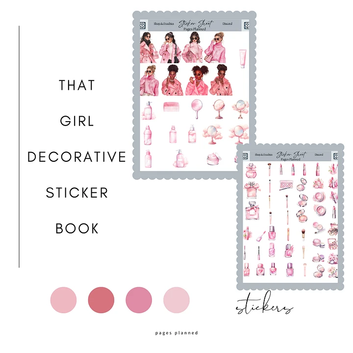 That Girl Pink Self-Care Sticker Bundle for GoodNotes product image (1)