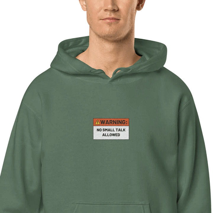 NO SMALL TALK ALLOWED embroidered pigment hoodie product image (2)