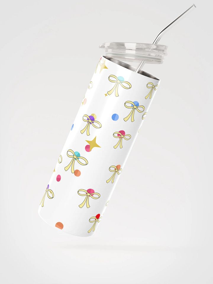Ribbon 20 oz Stainless-Steel Tumbler with reusable Straw / leak proof cup lid, Tumbler Mug Drinkware Flasks product image (2)